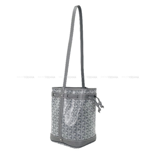 GOYARD Shoulder bag Bucket Bag Petit Flot PM Grey PVC coated canvas Silver HW[BRAND NEW][Authentic]