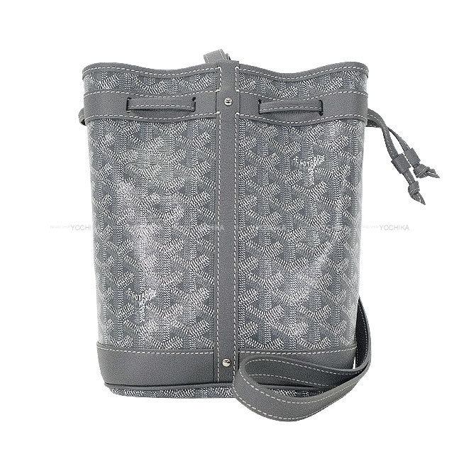 GOYARD Shoulder bag Bucket Bag Petit Flot PM Grey PVC coated canvas Silver HW[BRAND NEW][Authentic]