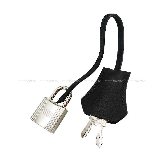 HERMES Shoulder bag Shoulder Birkin Light 29 Couverture Lignes embroidery Noir (Black)/Ecru/Bleu Zanzibar Toile H/Veau Swift Silver HW Stamp K[BRAND NEW][Authentic]