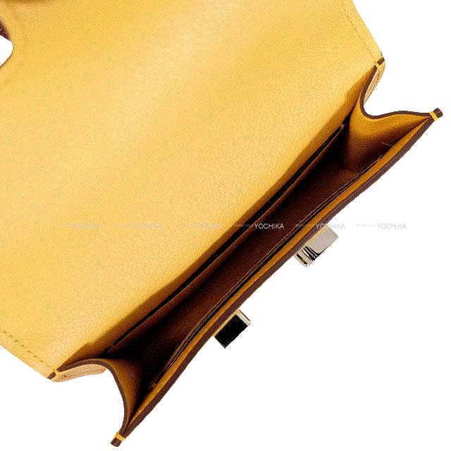 HERMES Bi-fold wallet Constance Slim Verso Waist Pouch Sun/New Bleu Jean Evercolor Silver HW Stamp W[EXCELLENT][Authentic]