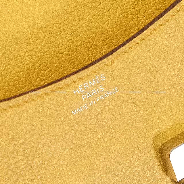 HERMES Bi-fold wallet Constance Slim Verso Waist Pouch Sun/New Bleu Jean Evercolor Silver HW Stamp W[EXCELLENT][Authentic]