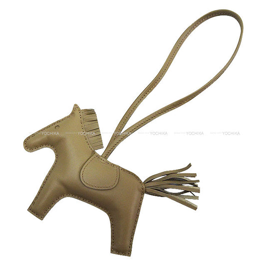 HERMES bag charm Rodeo MM Beige Marfa Agneau Milo Stamp B[EXCELLENT][Authentic]