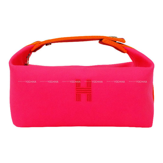[Pre-loved] HERMES Handbag Bride a Brac PM Hibiscus Cotton Silver HW[LIKE NEW][Authentic]