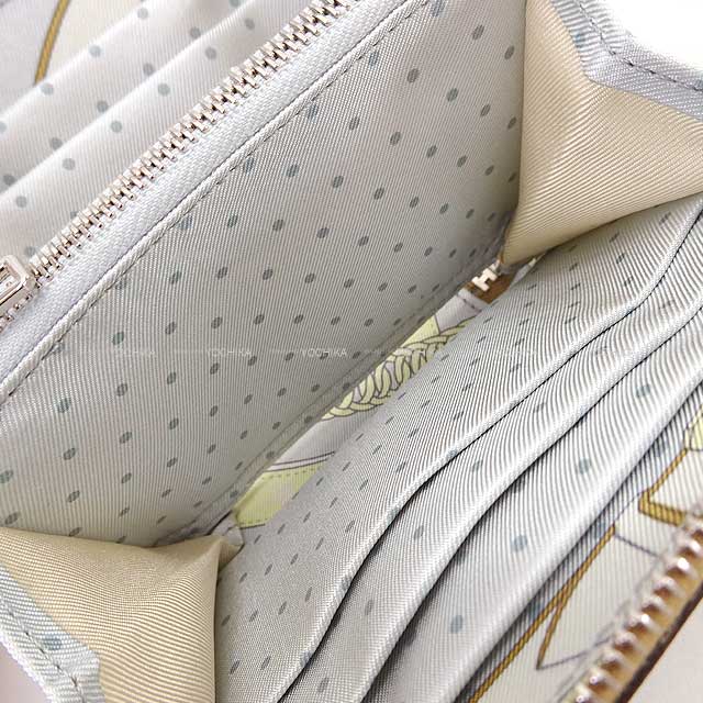 HERMES Bi-fold wallet Azap Silk'in Compact Morning Walk Poussiere/Gris Platine/Jaune Milton Evercolor/Silk100%/Veau Barenia Silver HW Stamp K[BRAND NEW][Authentic]