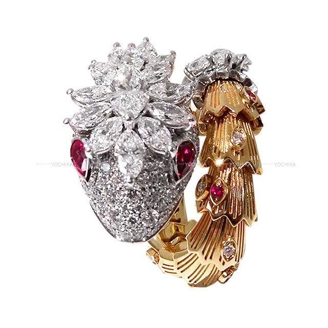 2024Limited BVLGARI ring Serpenti Doragoni Gold/Silver K18/K18WG/Diamond/Ruby #48[EXCELLENT][Authentic]