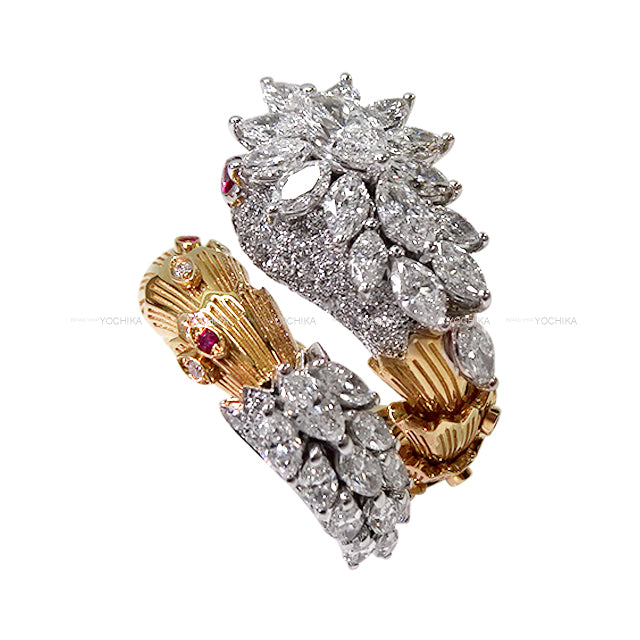 2024Limited BVLGARI ring Serpenti Doragoni Gold/Silver K18/K18WG/Diamond/Ruby #48[EXCELLENT][Authentic]