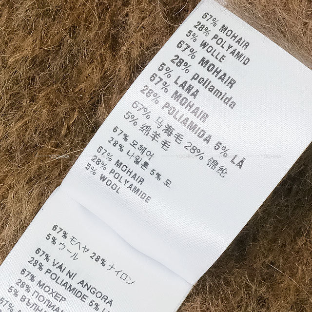 Miu Miu muffler Wool/Mohair Scarf Tobacco Wool/Mohair/Polyamide 5FS062[EXCELLENT][Authentic]
