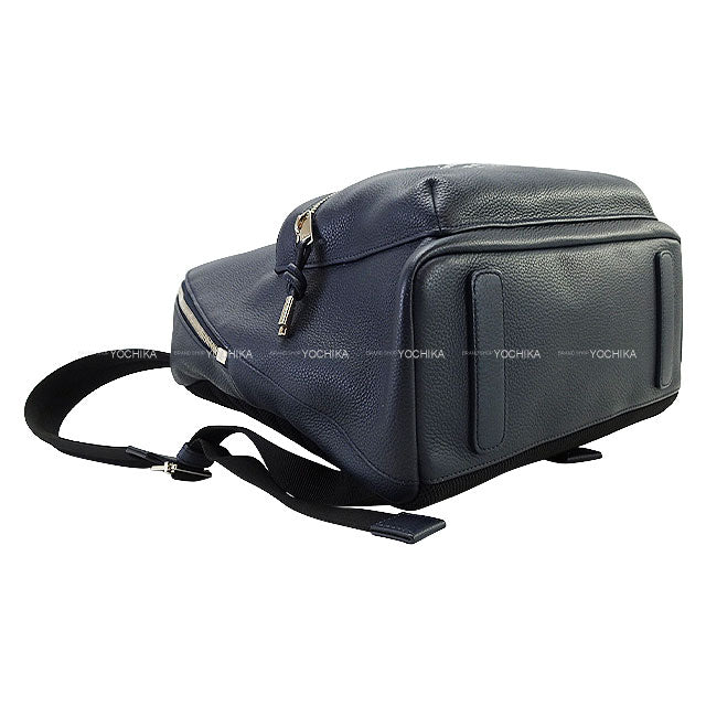 [Pre-loved] 2018SS DIOR HOMME Backpack/daypack/Ruck sack ATELIER Bag Charm BEE SET Navy Blue Graind Calf Silver HW IATBA071XXX/H00E[LIKE NEW][Authentic]
