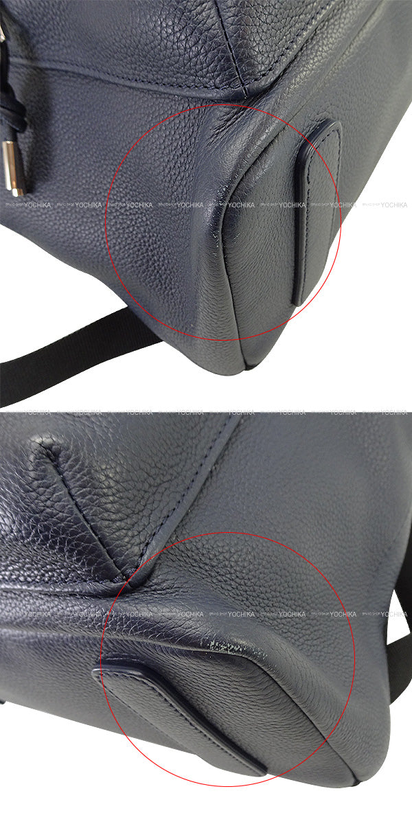 [Pre-loved] 2018SS DIOR HOMME Backpack/daypack/Ruck sack ATELIER Bag Charm BEE SET Navy Blue Graind Calf Silver HW IATBA071XXX/H00E[LIKE NEW][Authentic]