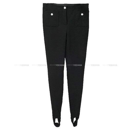2021SS Pret-a-Porter Collection CHANEL Pants Ski Leggings COCO Mark Noir (Black) Nylon/Polyurethane/Polyester #36[EXCELLENT][Authentic]