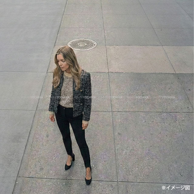 2021SS Pret-a-Porter Collection CHANEL Pants Ski Leggings COCO Mark Noir (Black) Nylon/Polyurethane/Polyester #36[EXCELLENT][Authentic]