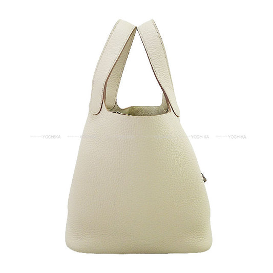 HERMES Handbag Picotin Lock 22 MM Beton Taurillon Clemence Silver HW Stamp W[ALMOST NEW][Authentic]