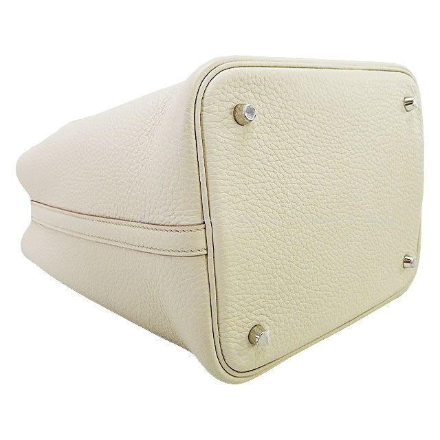 HERMES Handbag Picotin Lock 22 MM Beton Taurillon Clemence Silver HW Stamp W[ALMOST NEW][Authentic]