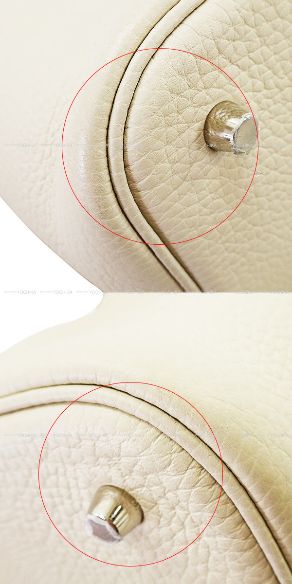 HERMES Handbag Picotin Lock 22 MM Beton Taurillon Clemence Silver HW Stamp W[ALMOST NEW][Authentic]