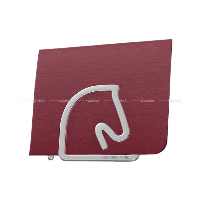 [Pre-loved] HERMES money clip Equestre Silver Palladium Plated[LIKE NEW][Authentic]