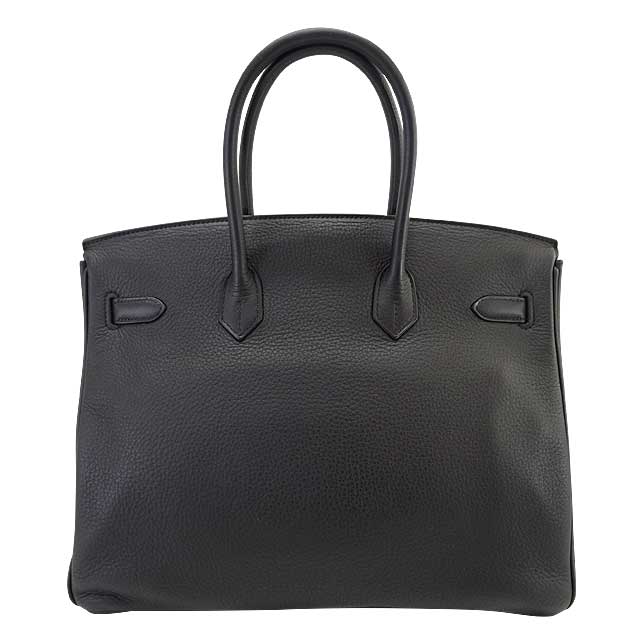 [Pre-loved] HERMES Handbag Birkin35 Noir (Black) Taurillon Clemence Silver HW Stamp □O[LIKE NEW][Authentic]