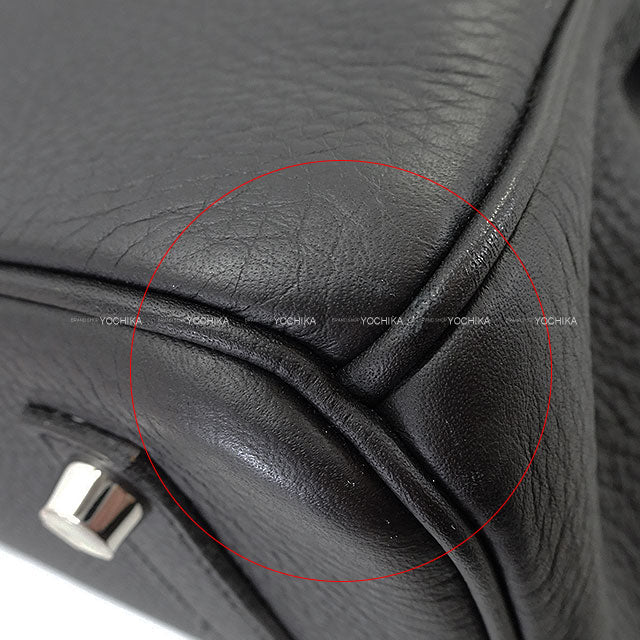 [Pre-loved] HERMES Handbag Birkin35 Noir (Black) Taurillon Clemence Silver HW Stamp □O[LIKE NEW][Authentic]