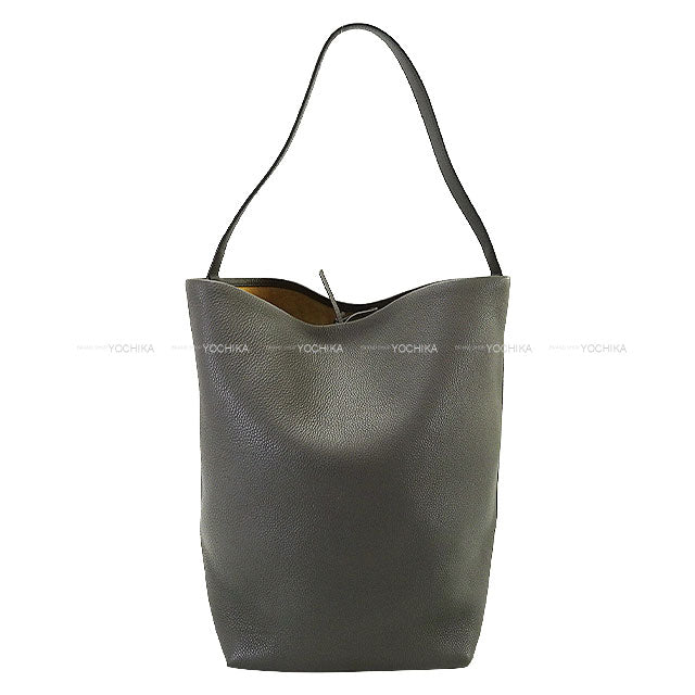 [Pre-loved] The Row Shoulder bag Park Tote Large N/S Grey Graind Calf(Caviarskin) W1273L[LIKE NEW][Authentic]