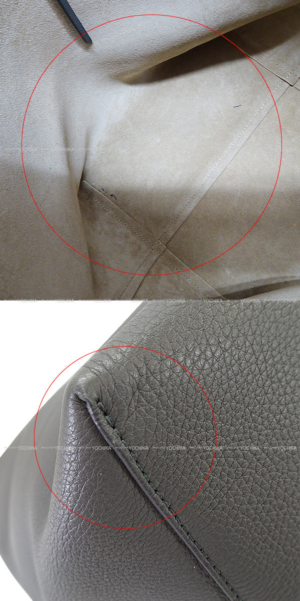 [Pre-loved] The Row Shoulder bag Park Tote Large N/S Grey Graind Calf(Caviarskin) W1273L[LIKE NEW][Authentic]