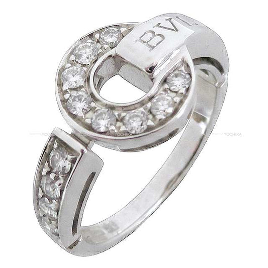 [Pre-loved] BVLGARI ring BVLGARI BVLGARI Pave White Gold K18WG/Diamond #50 343177[LIKE NEW][Authentic]