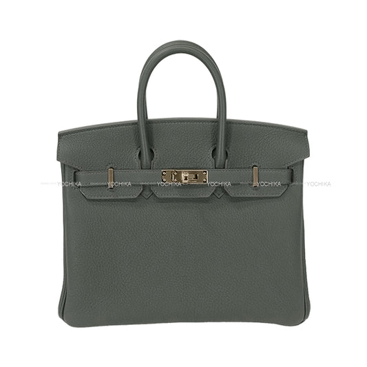 HERMES Handbag Birkin25 Edge Green Vert Mangrove Veau Togo Champagne Gold HW Stamp K[BRAND NEW][Authentic]