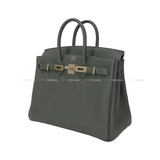 HERMES Handbag Birkin25 Edge Green Vert Mangrove Veau Togo Champagne Gold HW Stamp K[BRAND NEW][Authentic]