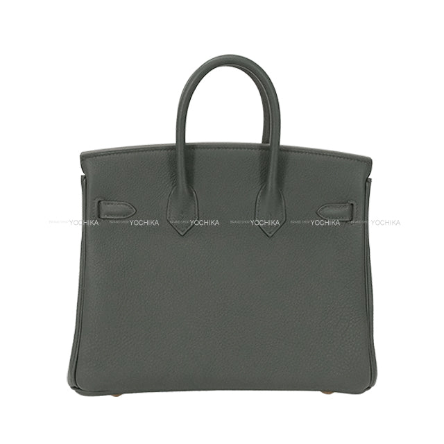HERMES Handbag Birkin25 Edge Green Vert Mangrove Veau Togo Champagne Gold HW Stamp K[BRAND NEW][Authentic]