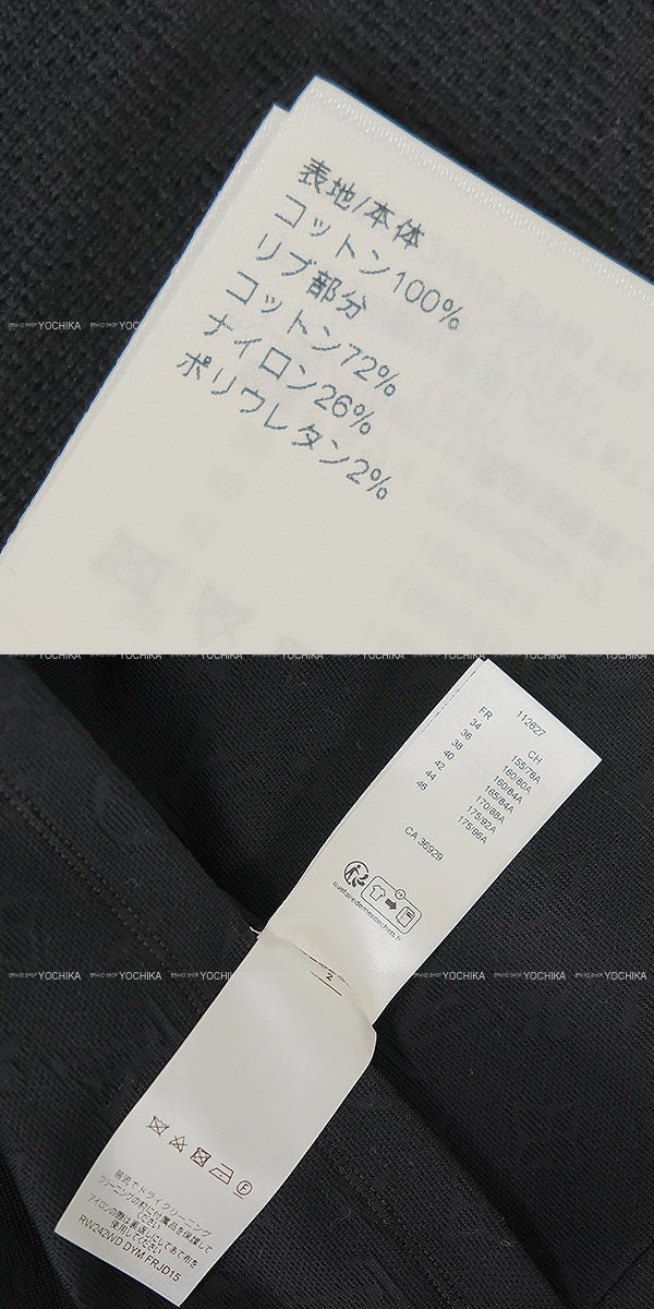 [Pre-loved] 2024AW LOUIS VUITTON One‐piece dress Monogram Pique Polo Dress Noir (Black) Cotton/Nylon/Polyurethane #XXL Gold HW 1AHURG[LIKE NEW][Authentic]