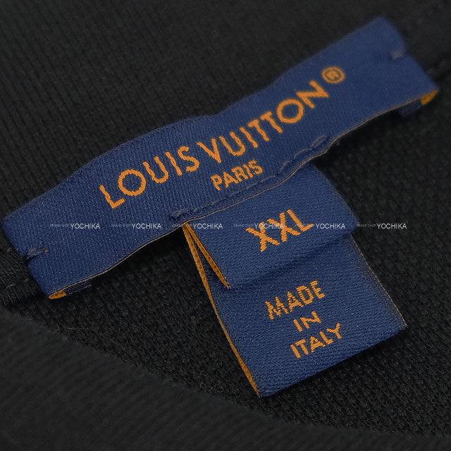 [Pre-loved] 2024AW LOUIS VUITTON One‐piece dress Monogram Pique Polo Dress Noir (Black) Cotton/Nylon/Polyurethane #XXL Gold HW 1AHURG[LIKE NEW][Authentic]
