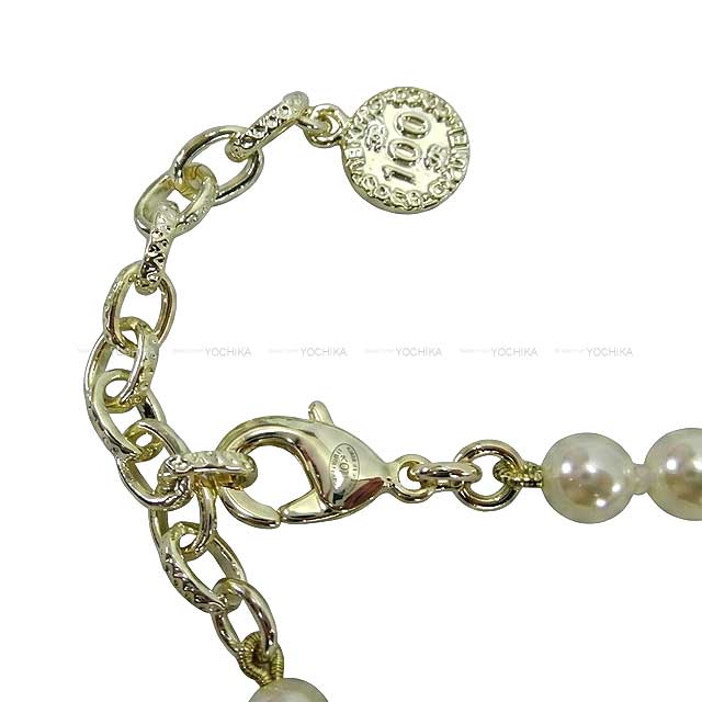 Centennial Anniversary CHANEL necklace COCO Mark Pearl Long Blanc (White) Fake Pearl Champagne Gold HW A64753[EXCELLENT][Authentic]