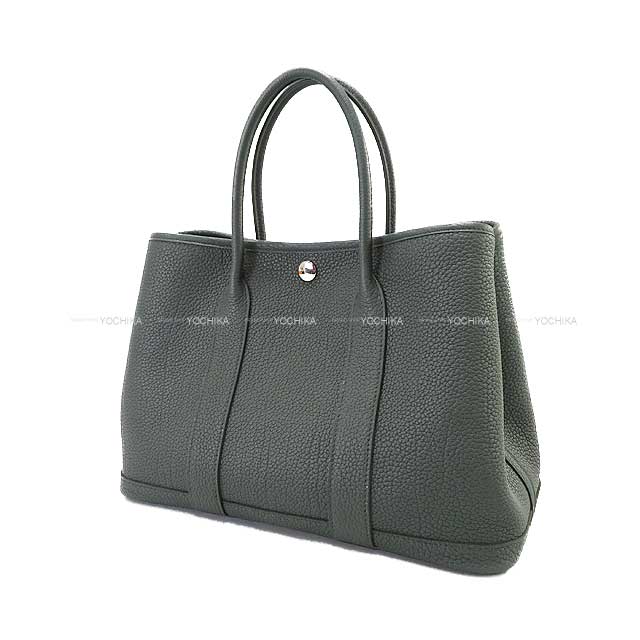 HERMES tote bag Garden Party 30 TPM Vert Mangrove Veau Negonda Silver HW Stamp K[BRAND NEW][Authentic]