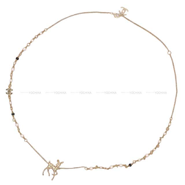 2025 VIP Limited CHANEL necklace Years Gift Pendant Long Bambi COCO mark Rhinestone Pearl Gold HW[BRAND NEW][Authentic]