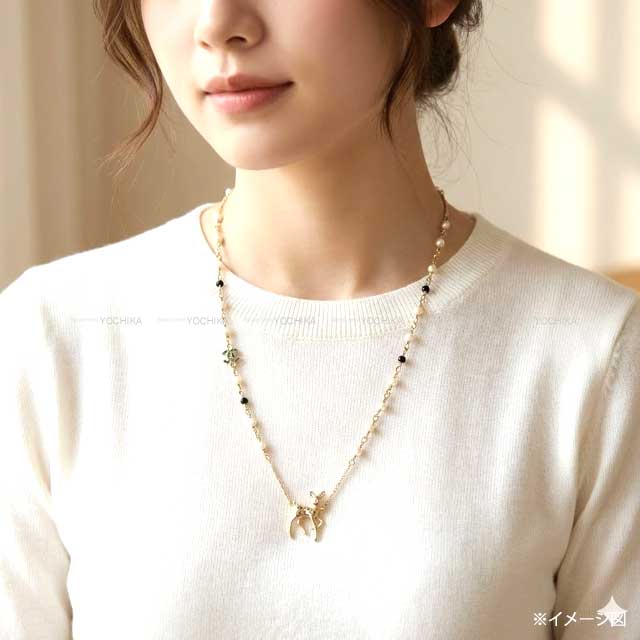 2025 VIP Limited CHANEL necklace Years Gift Pendant Long Bambi COCO mark Rhinestone Pearl Gold HW[BRAND NEW][Authentic]