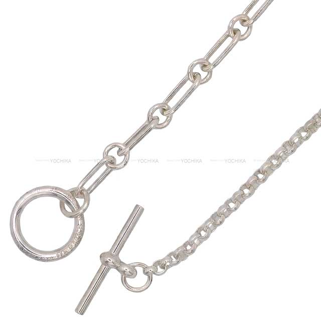 HERMES necklace Chaine D'ancre Punk MM #LG Silver925 (SV925 Ag925)[EXCELLENT][Authentic]