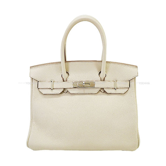 [Pre-loved] HERMES Handbag Birkin30 Craie Veau Togo Silver HW Stamp Z[LIKE NEW][Authentic]