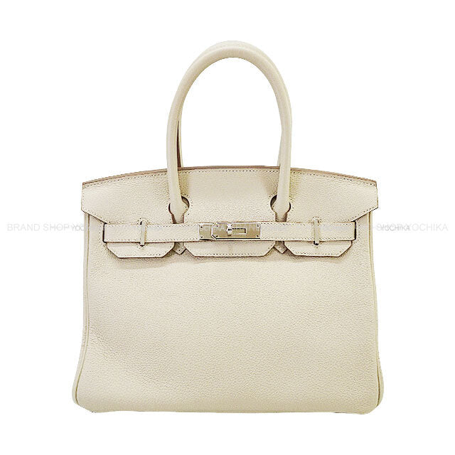 [Pre-loved] HERMES Handbag Birkin30 Craie Veau Togo Silver HW Stamp Z[LIKE NEW][Authentic]
