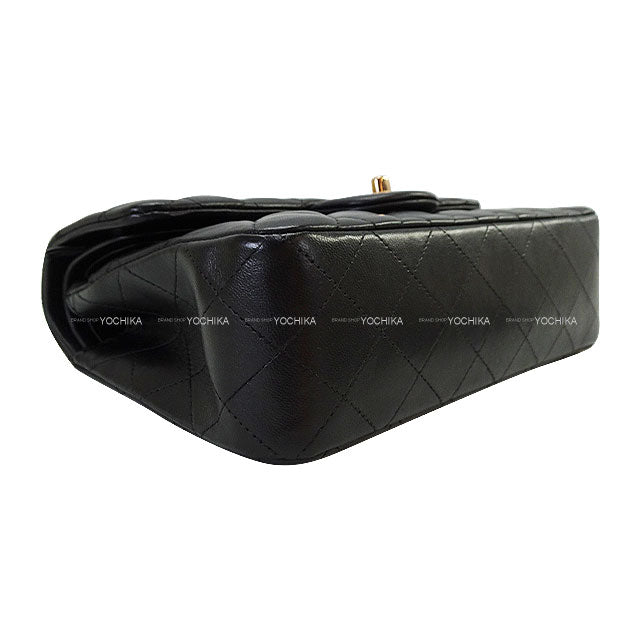 CHANEL Shoulder bag Chain Matelasse 23 W flap Noir (Black) pearly lambskin Rose Gold HW A01113[EXCELLENT][Authentic]