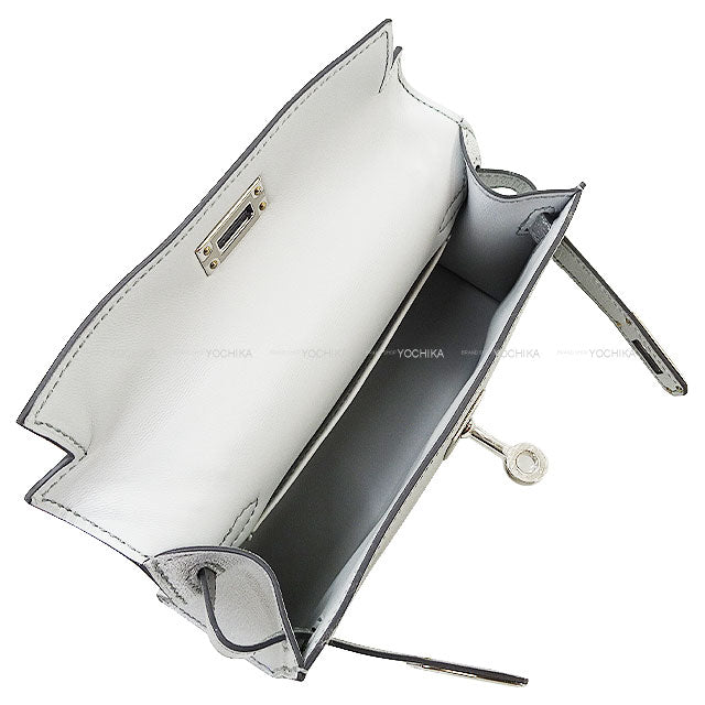 HERMES Shoulder bag Kelly mini 2 Kelly20 Argente (Metallic Silver) Chevre Chamkila Silver HW Stamp K[BRAND NEW][Authentic]