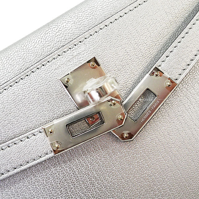 HERMES Shoulder bag Kelly mini 2 Kelly20 Argente (Metallic Silver) Chevre Chamkila Silver HW Stamp K[BRAND NEW][Authentic]