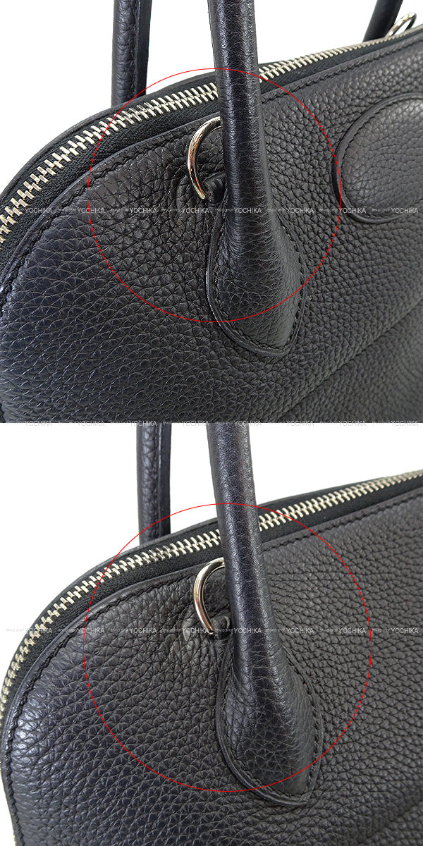 [Pre-loved] HERMES Shoulder bag Bolide31 Noir (Black) Taurillon Clemence Silver HW Stamp A[USED SA][Authentic]