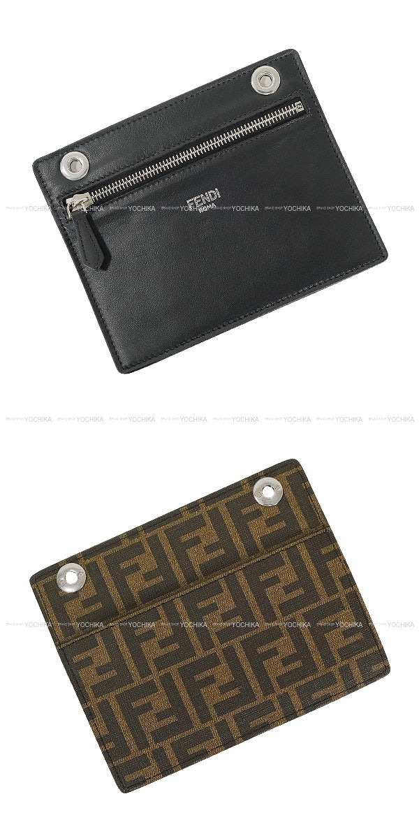 [Pre-loved] FENDI Handbag Peekaboo I See You Mini Small Noir (Black)/Brown/Yellow Calf leather Silver HW 7VA530[LIKE NEW][Authentic]