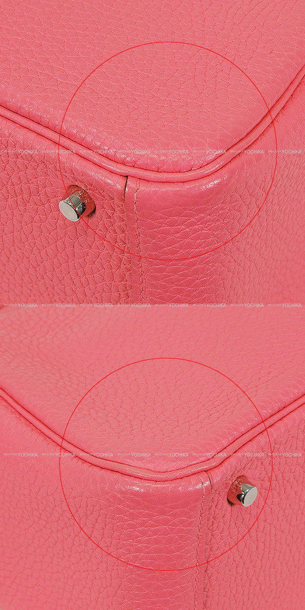[Pre-loved] HERMES Shoulder bag Lindy mini 20 Rose Azalee Taurillon Clemence Silver HW Stamp Z[USED SA][Authentic]