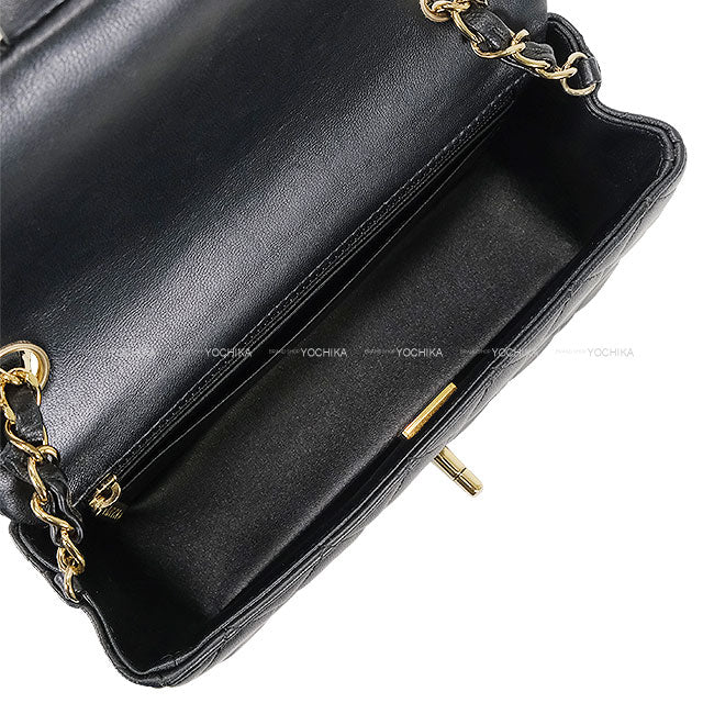 [Pre-loved] CHANEL Shoulder bag Mini Matelasse 20 Chain COCO Mark Noir (Black) Lambskin Champagne Gold HW A69900[LIKE NEW][Authentic]