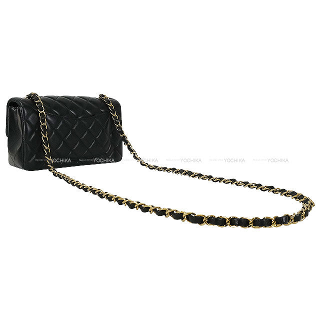 [Pre-loved] CHANEL Shoulder bag Mini Matelasse 20 Chain COCO Mark Noir (Black) Lambskin Champagne Gold HW A69900[LIKE NEW][Authentic]