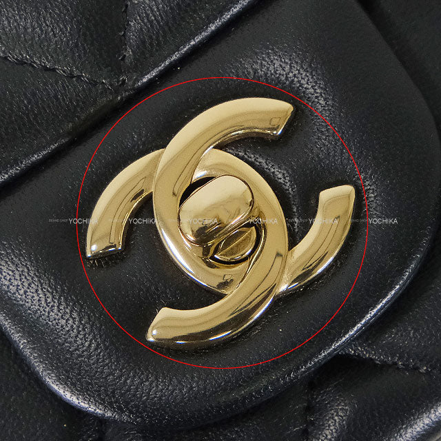 [Pre-loved] CHANEL Shoulder bag Mini Matelasse 20 Chain COCO Mark Noir (Black) Lambskin Champagne Gold HW A69900[LIKE NEW][Authentic]