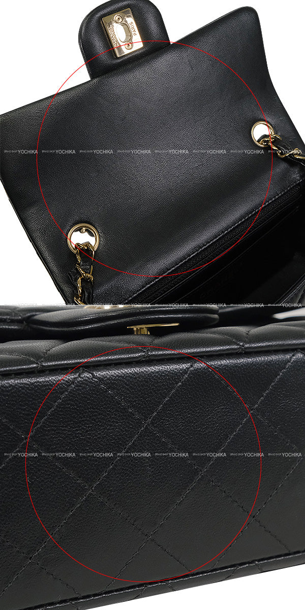 [Pre-loved] CHANEL Shoulder bag Mini Matelasse 20 Chain COCO Mark Noir (Black) Lambskin Champagne Gold HW A69900[LIKE NEW][Authentic]