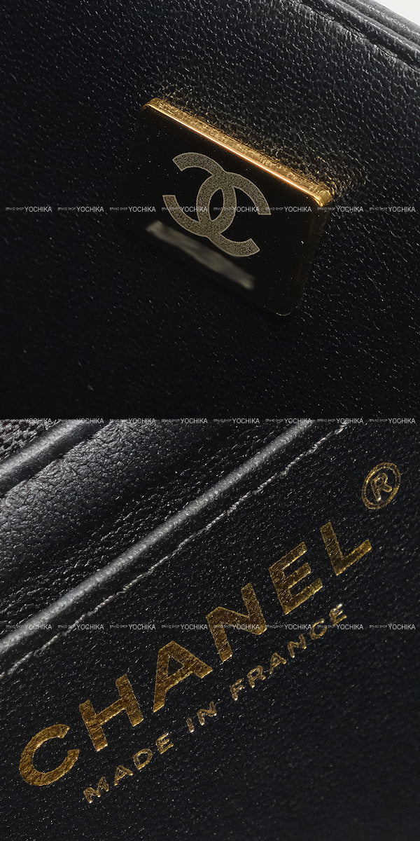 [Pre-loved] CHANEL Shoulder bag Mini Matelasse 20 Chain COCO Mark Noir (Black) Lambskin Champagne Gold HW A69900[LIKE NEW][Authentic]