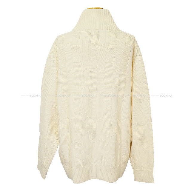 2024 HERMES Blouson Women's zip-up jacket with pockets Ecru Wool100% #42 4E2226D3[EXCELLENT][Authentic]