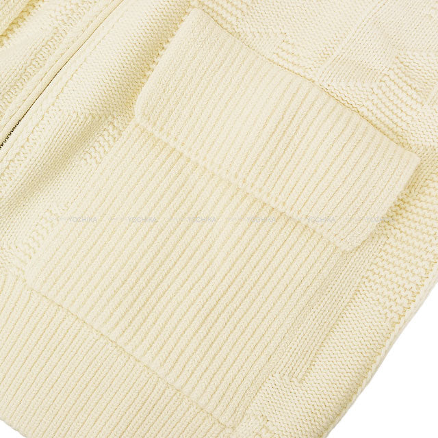 2024 HERMES Blouson Women's zip-up jacket with pockets Ecru Wool100% #42 4E2226D3[EXCELLENT][Authentic]