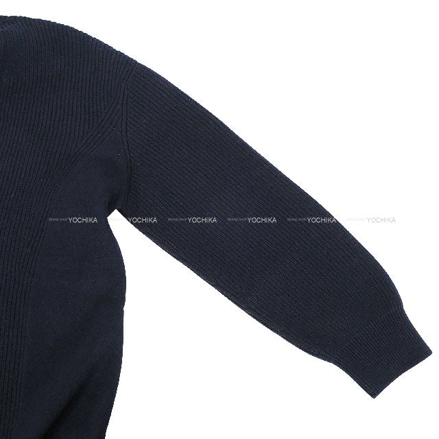 2024AW HERMES Cardigan Women's One Button VoyageMarine Cashmere100% #40 4E2702D1[EXCELLENT][Authentic]